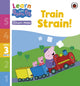 Book cover of: Learn with Peppa Phonics Level 3 Book 13 – Train Strain! (Phonics Reader). By: Peppa Pig