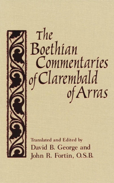 Book cover of: Boethian Commentaries of Clarembald of Arras