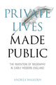 Book cover of: Private Lives Made Public. By: Andrea Walkden