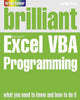 Book cover of: Brilliant Excel VBA Programming. By: Ken Bluttman