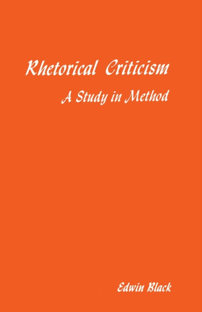 Book cover of: Rhetorical Criticism