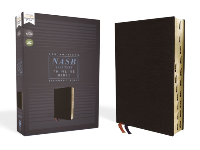Book cover of: NASB, Thinline Bible, Bonded Leather, Black, Red Letter, 1995 Text, Thumb Indexed, Comfort Print