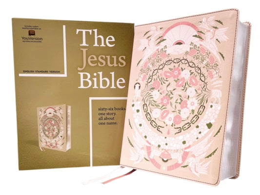 Book cover of: Jesus Bible Artist Edition, ESV, Leathersoft, Peach Floral. By: Passion