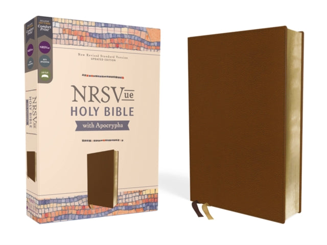 Book cover of: NRSVue, Holy Bible with Apocrypha, Leathersoft, Brown, Comfort Print. By: Zondervan Publishing Company