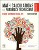 Book cover of: Math Calculations for Pharmacy Technicians. By: Elaine Beale