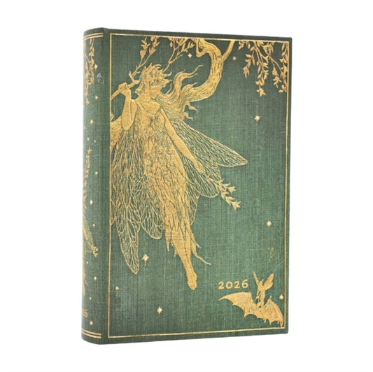 Book cover of: 2026 Olive Fairy (Lang's Fairy Books) Mini 12-month Day-at-a-Time Hardcover Flexi Dayplanner 2026 (Elastic Band Closure). By: Paperblanks