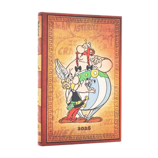 Book cover of: 2026 Asterix & Obelix (The Adventures of Asterix) Mini 12-month Horizontal Hardcover Flexi Dayplanner 2026 (Elastic Band Closure). By: Paperblanks