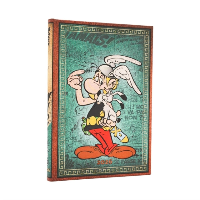 Book cover of: 2026 Asterix the Gaul (The Adventures of Asterix) Midi 12-month Vertical Hardcover Flexi Dayplanner 2026 (Elastic Band Closure). By: Paperblanks