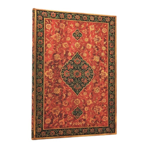 2026 Layla (Persian Poetry) Grande 12-month Vertical Hardcover Flexi Dayplanner 2026 (Elastic Band Closure)