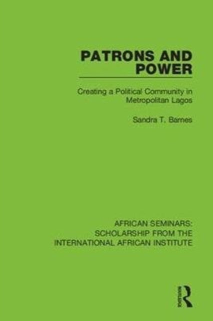 Book cover of: Patrons and Power. By: Sandra T. Barnes