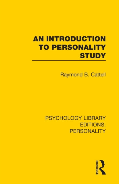 Book cover of: Introduction to Personality Study. By: Raymond B. Cattell