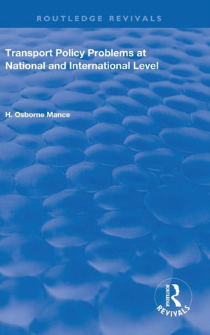 Transport Policy Problems at National and International Level