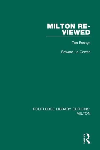 Book cover of: Milton Re-viewed. By: Edward Le Comte
