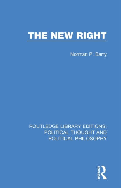 Book cover of: New Right. By: Norman P. Barry