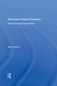 Book cover of: Planning For Higher Education. By: Allan O. Pfnister