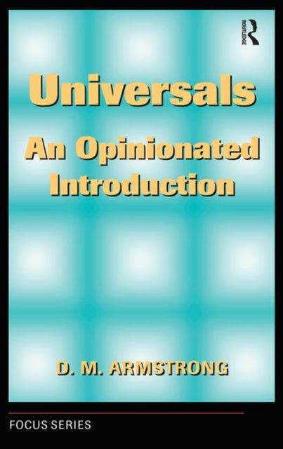 Book cover of: Universals. By: D. M. Armstrong
