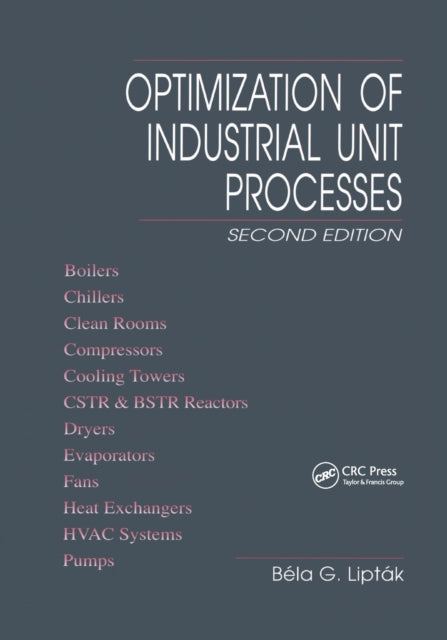 Book cover of: Optimization of Industrial Unit Processes. By: Béla G. Lipták