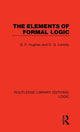 Book cover of: Elements of Formal Logic. By: G. E. Hughes