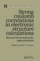 Book cover of: Strong Coulomb Correlations in Electronic Structure Calculations. By: Vladimir I. Anisimov