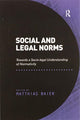 Book cover of: Social and Legal Norms. By: Matthias Baier