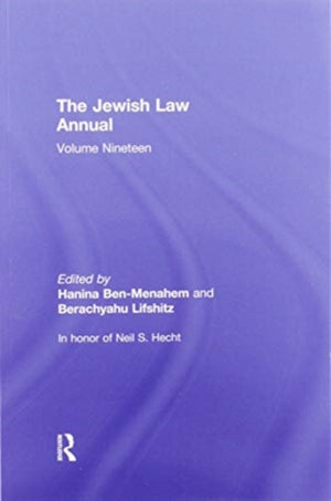 The Jewish Law Annual Volume 19