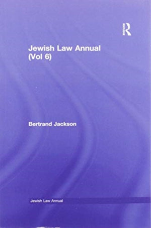 Jewish Law Annual (Vol 6)