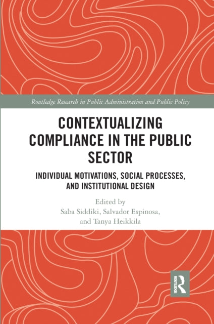 Book cover of: Contextualizing Compliance in the Public Sector. By: Saba Siddiki
