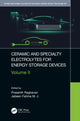 Book cover of: Ceramic and Specialty Electrolytes for Energy Storage Devices. By: Prasanth Raghavan