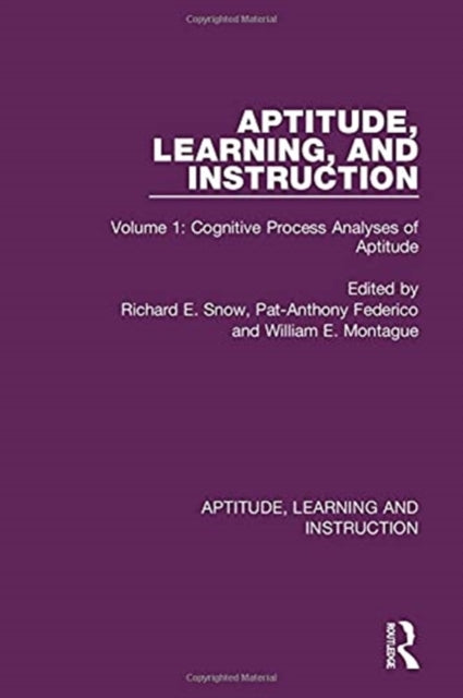 Book cover of: Aptitude, Learning, and Instruction. By: Richard E. Snow
