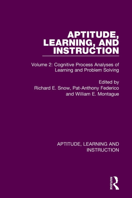 Book cover of: Aptitude, Learning, and Instruction. By: Richard E. Snow