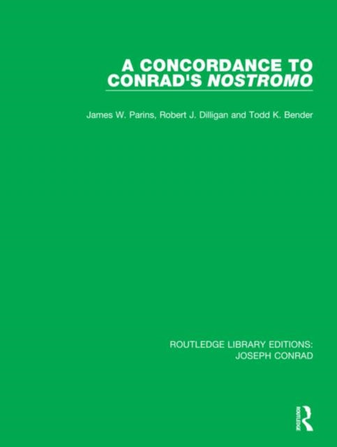 Book cover of: Concordance to Conrad's Nostromo. By: James W. Parins