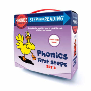 Step into Reading Set 3 Phonics First Steps Box Set, Includes 8 easy-to-decode books and Parent Guide