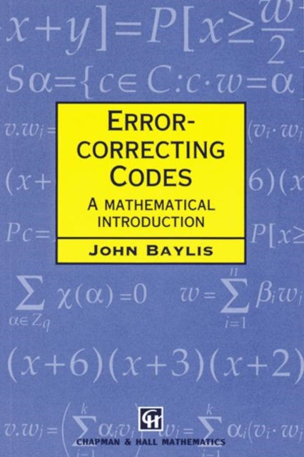 Book cover of: Error Correcting Codes. By: D J. Baylis