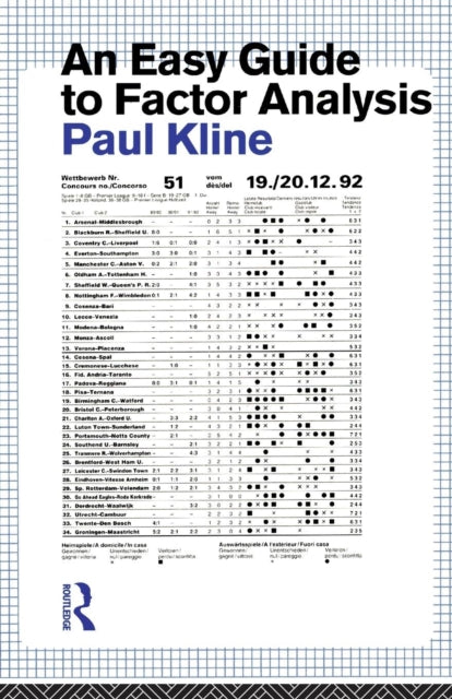 Book cover of: Easy Guide to Factor Analysis. By: Paul Kline