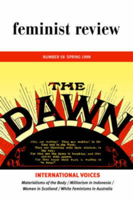 Book cover of: Feminist Review. By: Feminist Review