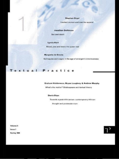 Book cover of: Textual Practice. By: Lindsay Deputy