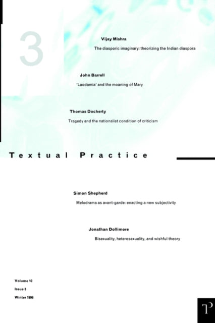 Book cover of: Textual Practice. By: Alan Sinfield