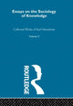 Book cover of: Essays on the Sociology of Knowledge. By: Karl Mannheim