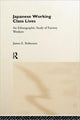 Book cover of: Japanese Working Class Lives