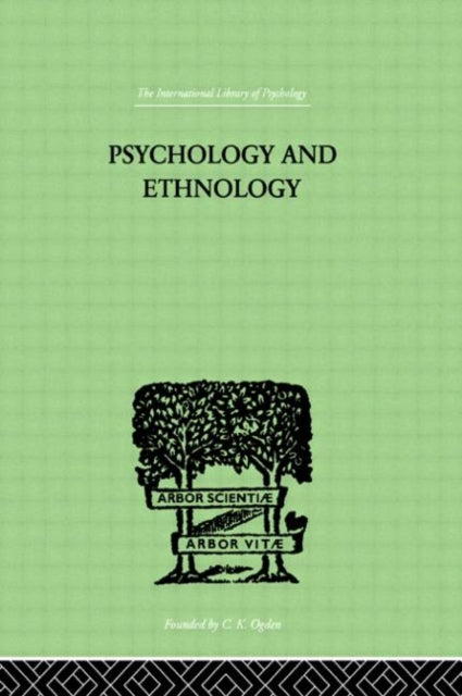 Book cover of: Psychology and Ethnology. By: W. H. R. Rivers