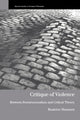 Book cover of: Critique of Violence. By: Beatric Hanssen