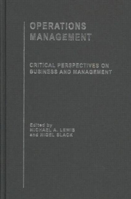 Book cover of: Operations Management. By: Michael Lewis