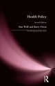 Book cover of: HEALTH POLICY. By: Ann Wall