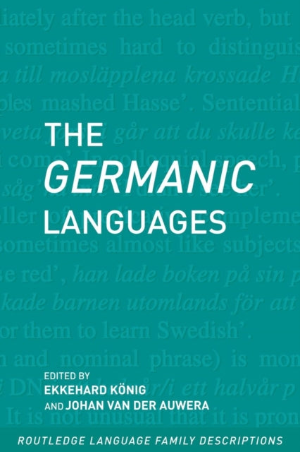 Book cover of: Germanic Languages. By: Ekkehard Konig