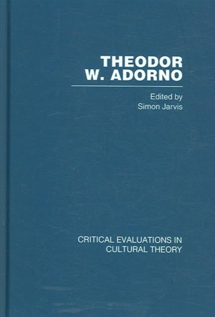 Book cover of: Theodor Adorno. By: Simon Jarvis