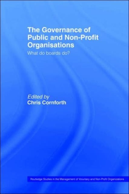 Book cover of: Governance of Public and Non-Profit Organizations. By: Chri Cornforth