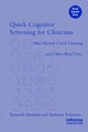 Book cover of: Quick Cognitive Screening for Clinicians. By: Kenneth I. Shulman