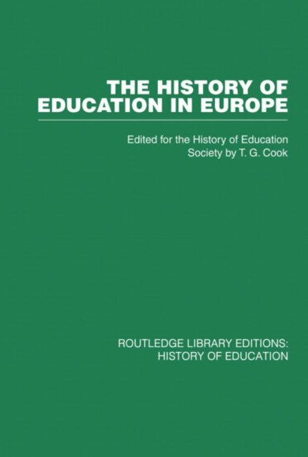 Book cover of: History of Education in Europe. By: History of Education Society
