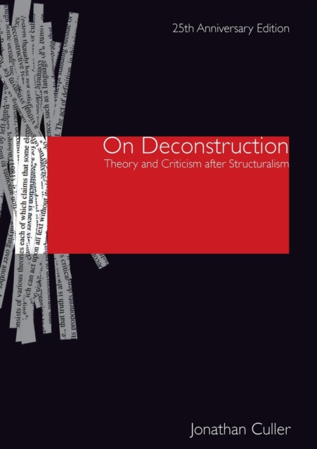 Book cover of: On Deconstruction. By: Jonathan Culler