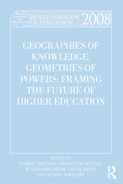 Book cover of: World Yearbook of Education 2008. By: Debbie Epstein